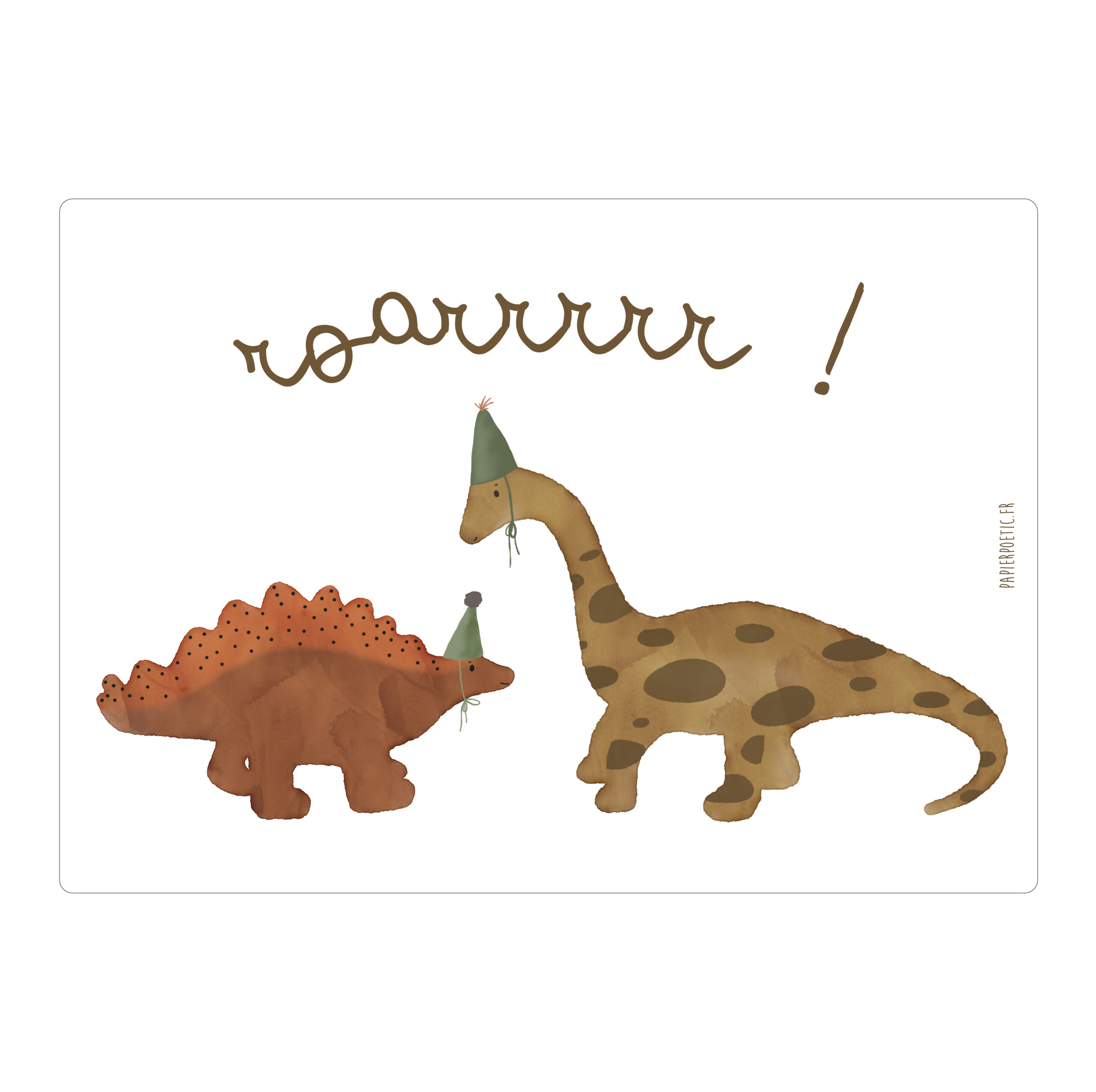 Cartes d'invitation Dinosaure - Lot de 6